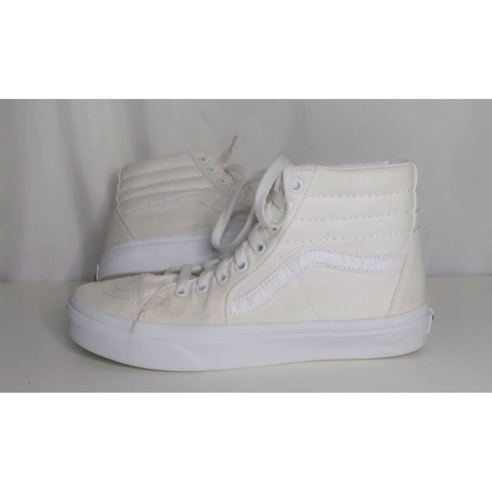 Vans Sk8-Hi True White High Top Canvas Sneakers Skate Shoes Womens 7.5 Mens 6
